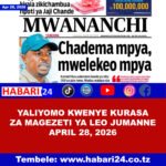 Kurasa za mbele za Magazeti ya leo Jumanne April 28, 2026