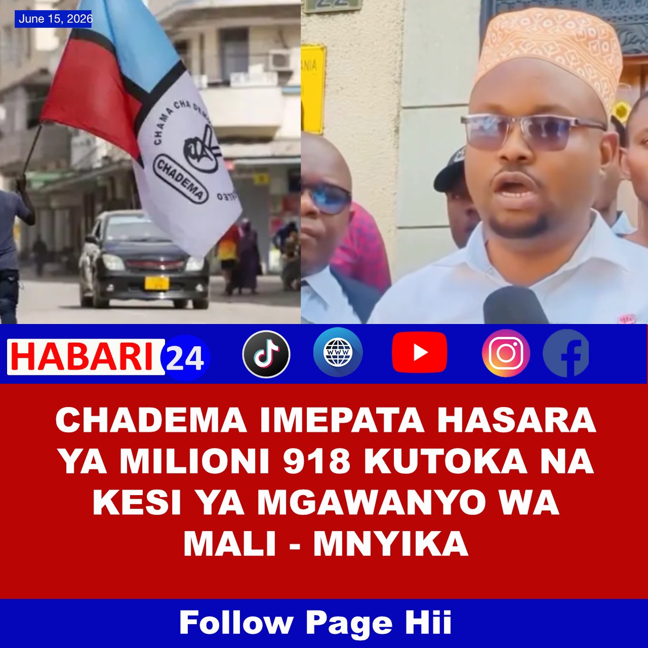 CHADEMA yapata hasara ya milioni 918 kesi ya mgawanyo wa mali