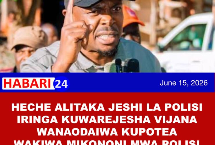 Heche alitaka Jeshi la polisi kuwarejesha vijana wanaodaiwa kupotea Iringa