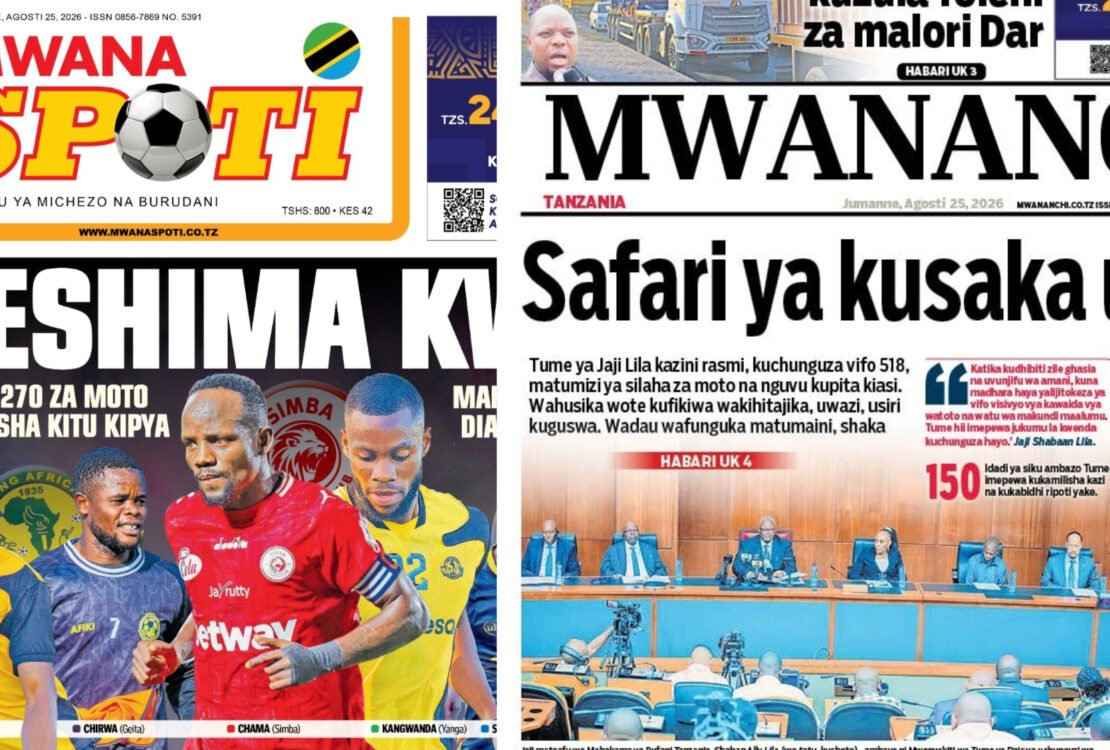 Magazeti ya leo Jumanne August 25, 2026