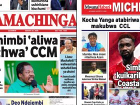 Magazeti ya leo Alihamis Agosti 27, 2026