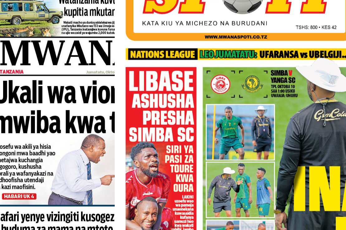 Tanzania newspaper today Monday Oct 5, 2026